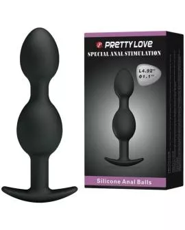 Pretty Love - Silikon-Analkugeln 12,5 cm Schwarz