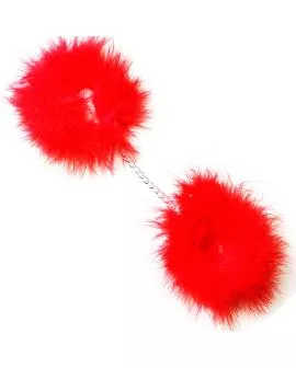 SECRETPLAY - Erotische Rote Marabou-Handschellen