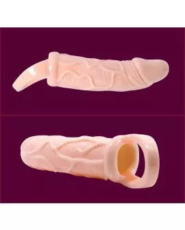BAILE - Penisverlängerungshülle mit Vibration - Hoden-Gurt 13,5 cm