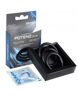 JOYDIVISION POTENZDUO - PLUS 3 SCHWARZE RINGE SATZ - S, M, L