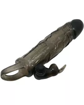 BAILE - BRAVE MAN PENISABDECKUNG MIT KANINCHEN SCHWARZ 16.5 CM