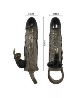BAILE - BRAVE MAN PENISABDECKUNG MIT KANINCHEN SCHWARZ 16.5 CM