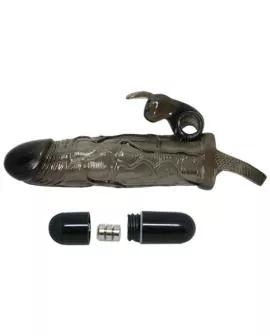 BAILE - BRAVE MAN PENISABDECKUNG MIT KANINCHEN SCHWARZ 16.5 CM