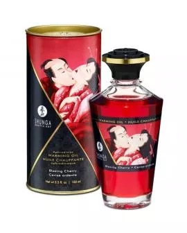 SHUNGA - MASSAGEÖL MIT WÄRMEEFFEKT INTENSIVEM KIRSCHGESCHMACK 100 ML