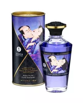 Shunga Massageöl Wärmeeffekt - Exotische Früchte, 100 ml