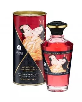 SHUNGA - ERDBEER- UND CAVA-WÄRMEEFFEKT-MASSAGEÖL 100 ML