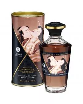 SHUNGA - MASSAGEÖL MIT WÄRMEEFFEKT INTENSIVEM SCHOKOLADENGESCHMACK 100 ML