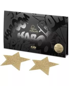 Bijoux - Indiscrets Flash Golden Star Nippelabdeckungen