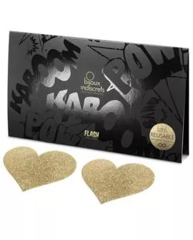 BIJOUX - INDISCRETS FLASH GOLDEN HEART NIPPELABDECKUNGEN