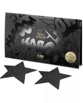 Bijoux Indiscrets - Schwarze Star-Flash-Nippelkappen