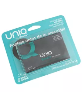 UNIQ Smart Latex-freie Vor-Erektions-Kondome - 3er-Pack