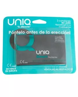 UNIQ Smart Latex-freie Vor-Erektions-Kondome - 3er-Pack