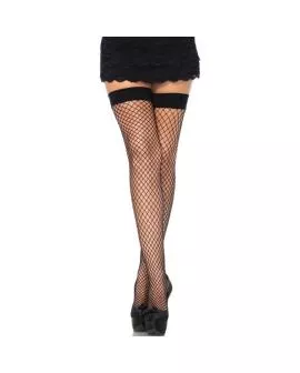 LEG AVENUE - FISHNET THIGH HIGHS SCHWARZ EINE GRÖSSE