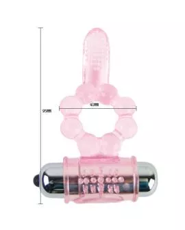 BAILE Silikonring - 10 Zungenrhythmen mit Rosa Vibration