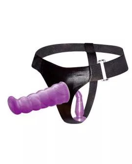 BAILE - Weibliches Anal-Vaginalgeschirr Flieder G-Punkt 17 cm