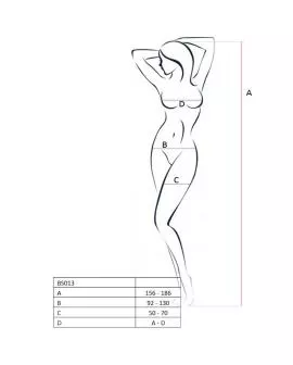 Passion Woman BS013 Schwarzer Bodystocking - Eine Größe