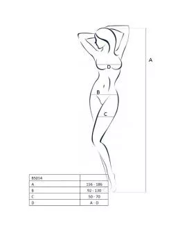 PASSION Woman BS014 Roter Bodystocking - Eine Größe