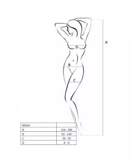 PASSION - WOMAN BS014 ROTER BODYSTOCKING, EINE GRÖSSE