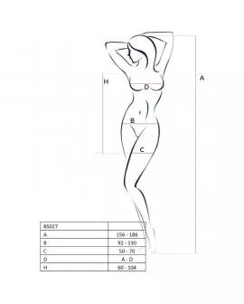 PASSION - WOMAN BS027 BODYSTOCKING ROTER KLEIDSTIL, EINE GRÖSSE