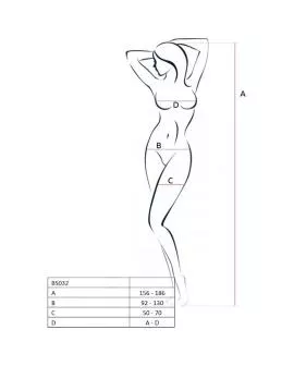 PASSION Woman BS032 Bodystocking Schwarz - Eine Größe