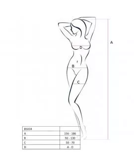 PASSION - WOMAN BS034 ROTER BODYSTOCKING, EINE GRÖSSE