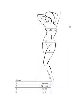 Passion Woman BS031 - Roter Bodystocking Erotik One Size
