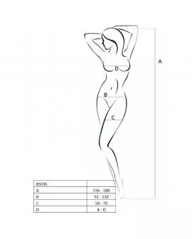 PASSION - WOMAN BS036 BODYSTOCKING SCHWARZ EINE GRÖSSE