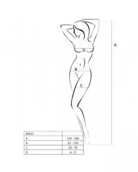 PASSION - WOMAN BS031 BODYSTOCKING SCHWARZ EINE GRÖSSE