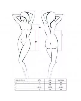 PASSION - WOMAN HELLEN KLEID UND TANGA GRÖSSE 