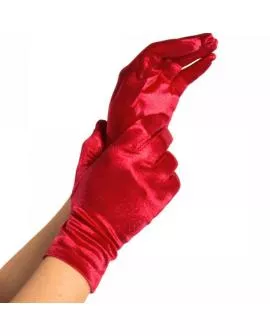 Leg Avenue Satin-Handschuhe Rot - Erotik Accessoire