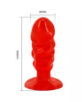 BAILE - UNISEX ANALPLUG MIT ROTEM SAUGNAPF