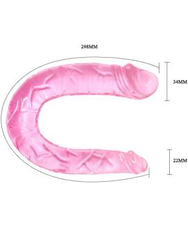 BAILE - DOPPEL DONG DOPPEL ROSA DILDO