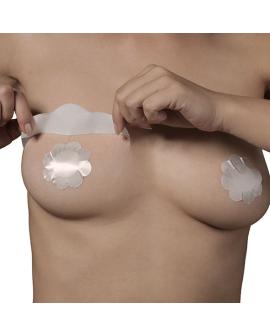BYE-BRA - Brustverbesserung mit Seiden-Nippelabdeckung Cup F/H