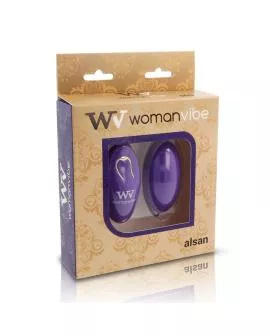 Womanvibe Alsan Egg Remote Control - Schwarzes Silikon Lila