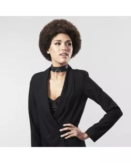 Bijoux Indiscrets Maze - Schwarze Erotik-Halskette mit Riemen