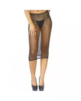 LEG AVENUE - KRISTALLISIERTES FISHNET MULTIDRESS SCHWARZ OS