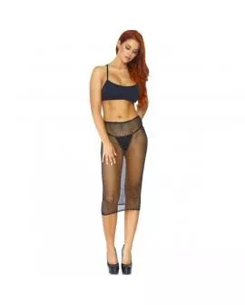 LEG AVENUE - KRISTALLISIERTES FISHNET MULTIDRESS SCHWARZ OS