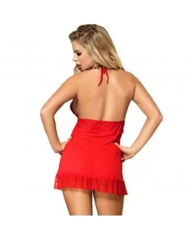 SUBBLIME - BABYDOLL RED FLORAL MOTIVS IN BRÜSTEN S / M.