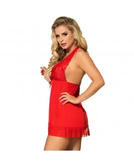 SUBBLIME - BABYDOLL RED FLORAL MOTIVS IN BRÜSTEN S / M.