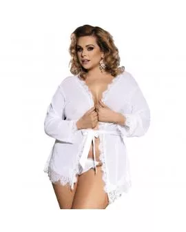 SUBBLIME - QUEEN PLUS WEISSE BABYDOLL MIT FRINGE