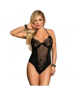 SUBBLIME - TEDDY FLORAL LACE SCHWARZ EINE GRÖSSE