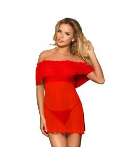 SUBBLIME - DRESSES KURZES KLEID + THONG RED S / M.