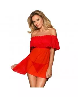 SUBBLIME - DRESSES KURZES KLEID + THONG RED S / M.