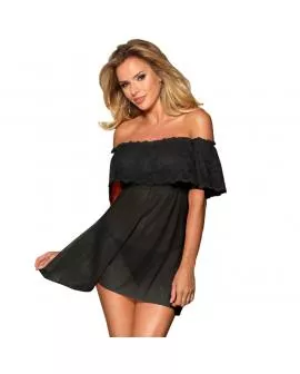 SUBBLIME - DRESSES KURZES KLEID + THONG BLACK S / M.