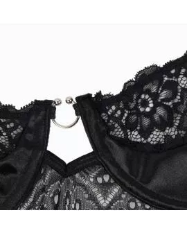 SUBBLIME - CORSET CORSET UND GÜRTEL SCHWARZ S / M.