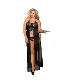 SUBBLIME - Queen Plus Dress-Top und Tanga Set Schwarz