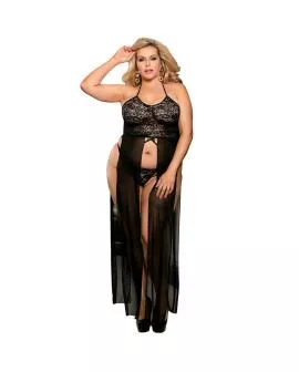 SUBBLIME - Queen Plus Dress-Top und Tanga Set Schwarz