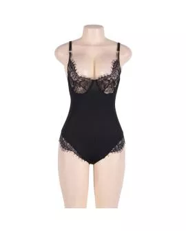 SUBBLIME Queen Plus Teddy - Klarer und Schwarzer Fransen