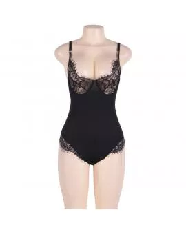 SUBBLIME Queen Plus Teddy - Klarer und Schwarzer Fransen