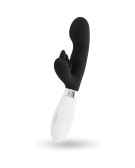 Glossy Elvis Kaninchen Vibrator - Schwarz